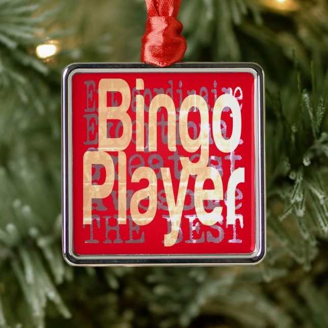 Bingo Player Extraordinaire Metal Ornament (Tree)