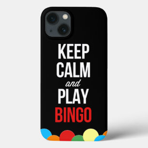 Bingo Player Keep Calm and Play Bingo Funny  iPhone 13 Case