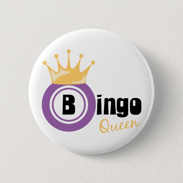 Bingo Queen 2 Inch Round Button (Front)