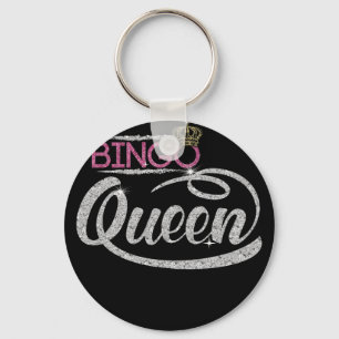 Bingo Queen - Bingo Player Dimond Gift Keychain