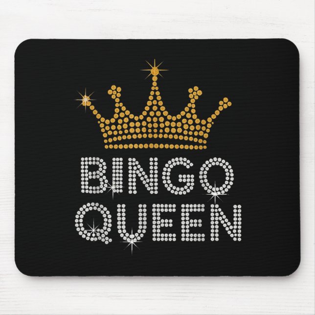 Bingo Queen Bingo Player Game Party Funny Women Gi Mouse Pad (Front)