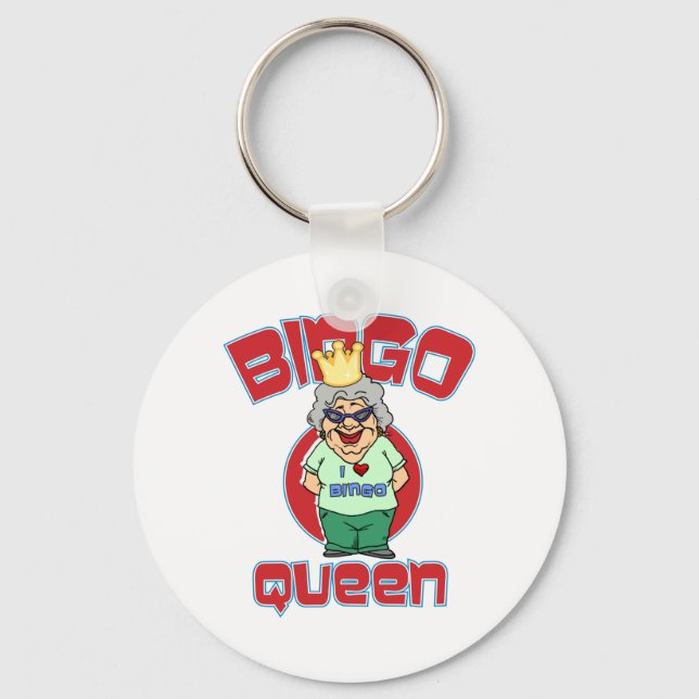Bingo Queen - Customize Keychain (Front)