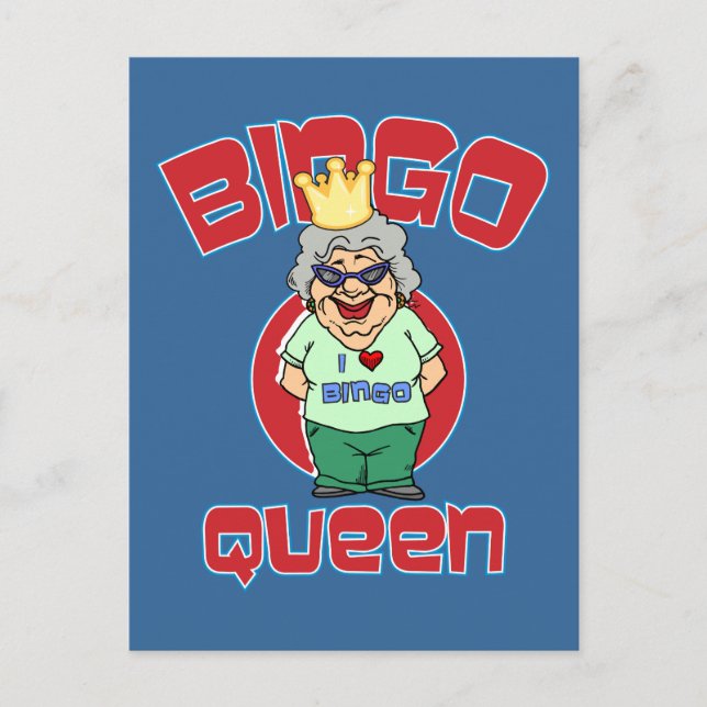 Bingo Queen - Customize Postcard (Front)
