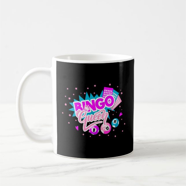 Bingo Queen Pocket Balls Fun Coffee Mug (Left)
