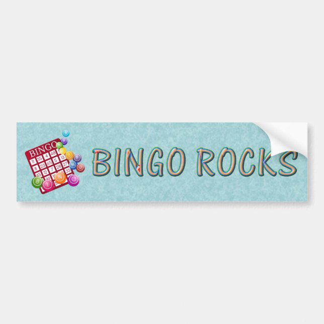bingo rocks bumper sticker (Front)
