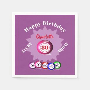 Bingo Themed Birthday Party Personalized  Napkin