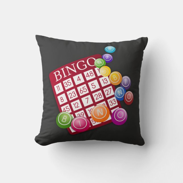 Bingo! Throw Pillow (Front)