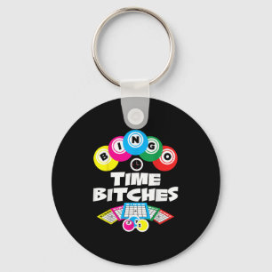 Bingo Time Es Funny Bingo Player Game Lover Gift H Keychain