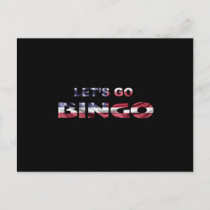 Bingo usa flag costumes postcard