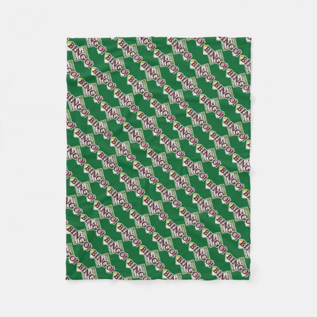 Bingo word art gambling fleece blanket (Front)