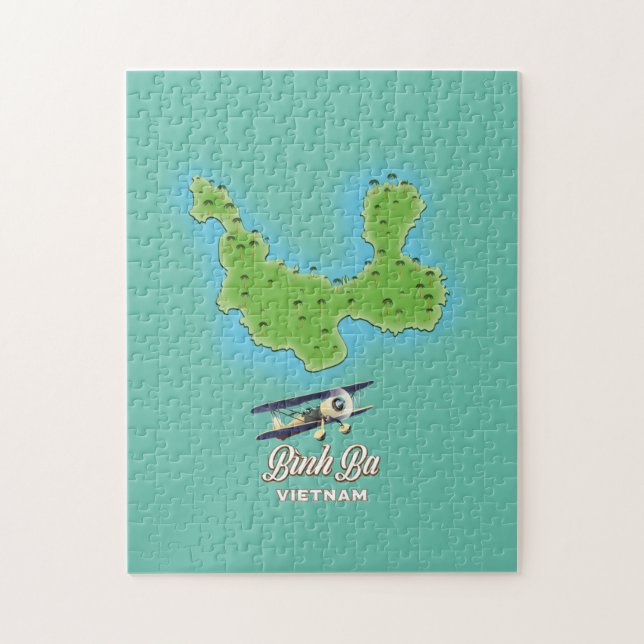 Bình Ba Island map Vietnam map Jigsaw Puzzle (Vertical)