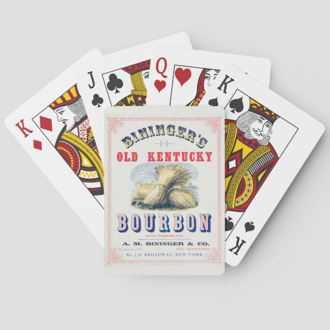 Bininger's Old Kentucky Bourbon 1849 Reserve. Playing Cards (Back)