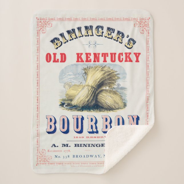 Bininger's Old Kentucky Bourbon 1849 Reserve. Sherpa Blanket (Front)