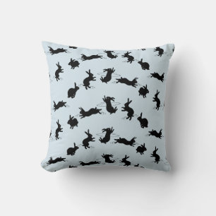 Binky Bunnies Pillow (Light Blue)