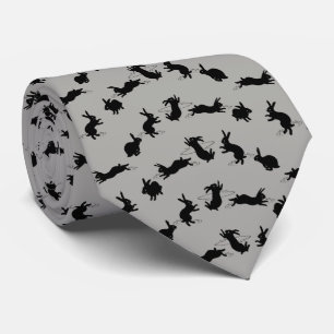Binky Bunnies Tie Double Sided Print (Grey)