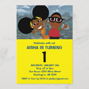 Bino and Fino Birthday Party Invitation