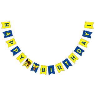 Bino and Fino Birthday Text Bunting Flags Banner