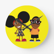 Bino and Fino Clock Yellow