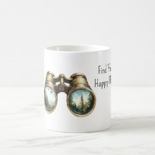 Binoculars Nature Find Your Happy Place Coffee Mug