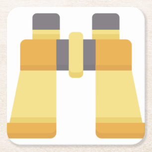 Binoculars Square Paper Coaster