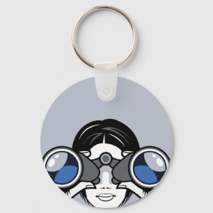 Binoculars Vector Keychain