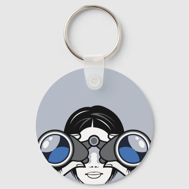 Binoculars Vector Keychain (Front)