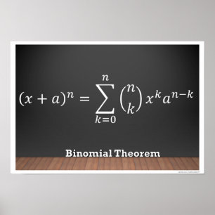 Binomial Theorem Formula Math Poster