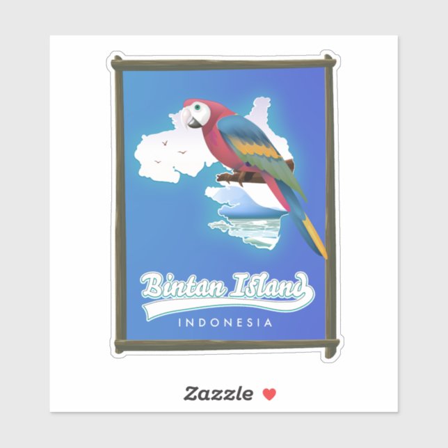 Bintan island Indonesia travel map (Sheet)