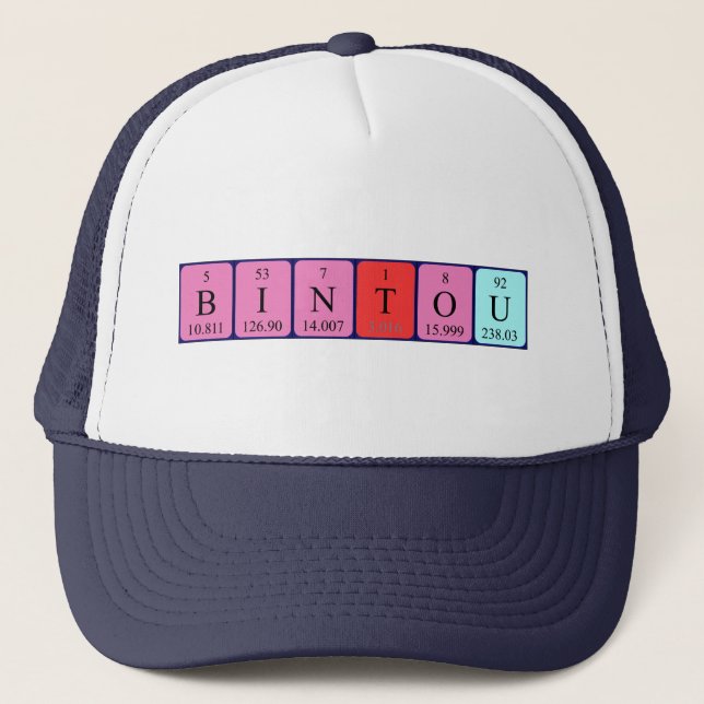 Bintou periodic table name hat (Front)