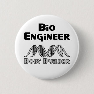Bio Engineer Body Builder Ceramic Ornament 2 Inch Round Button