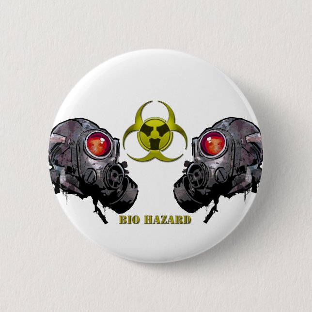 Bio hazard 2 inch round button (Front)