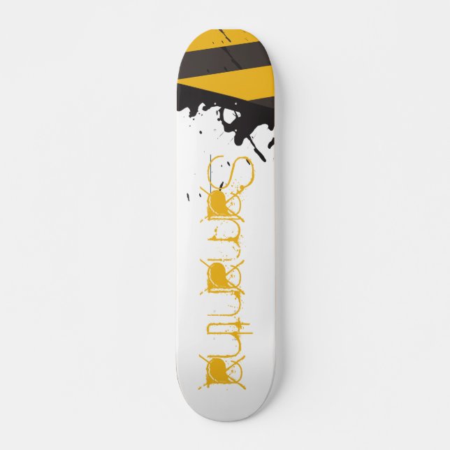 Bio Hazard Attention Tape Comp Skateboard (Devant)