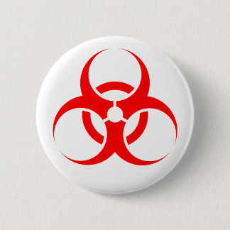 Bio hazard badge 2 inch round button