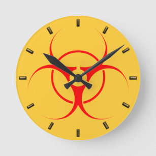 Bio-hazard Clock Bio-Hazard Warning Gift Decor