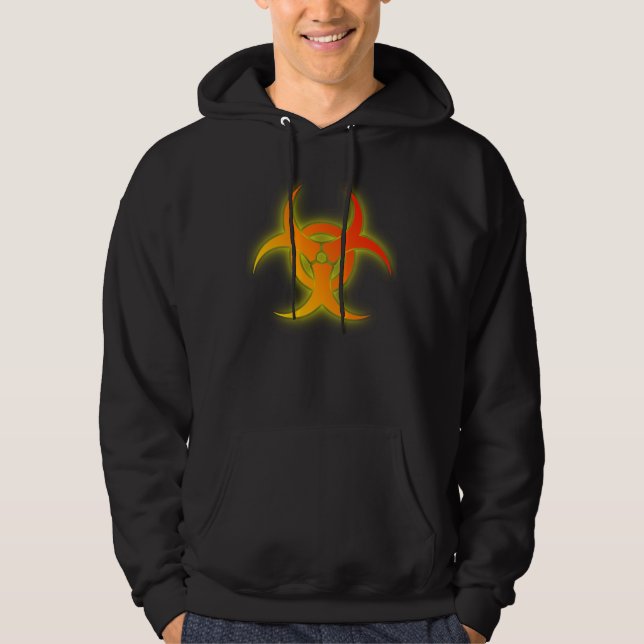 Bio Hazard Funny Hoodie Shirt Humour (Front)