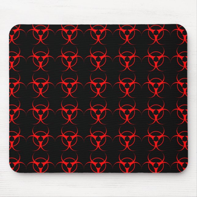 Bio-hazard Mousepad Biohazard Warning Mouse Pad (Front)