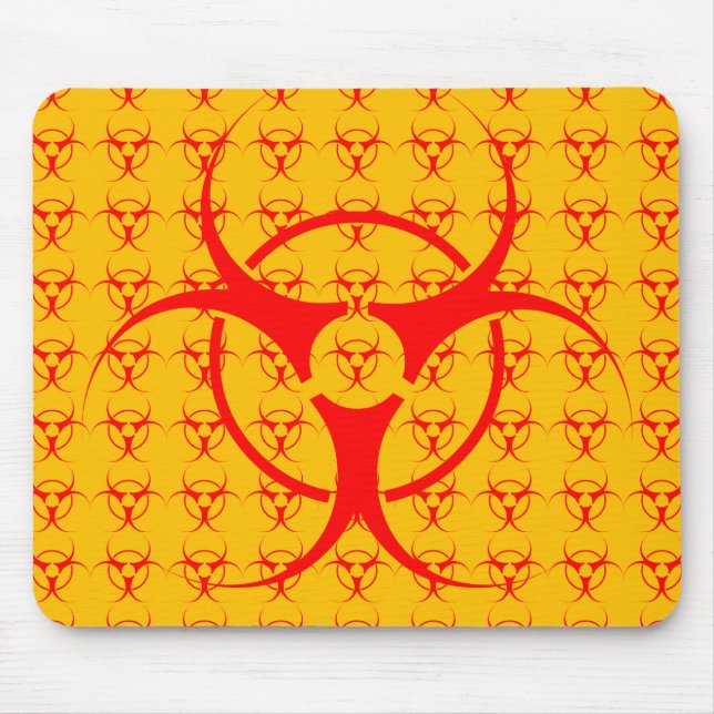 Bio-hazard Mousepad Biohazard Warning Mouse Pad (Front)