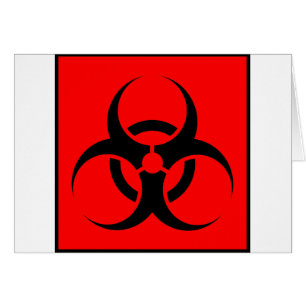 Bio Hazard or Biohazard Sign Symbol Warning Red