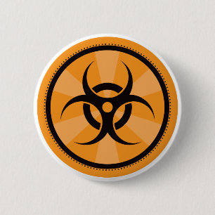 Bio-Hazard - Orange 2 Inch Round Button