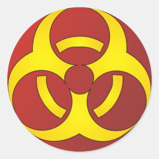 Bio-Hazard Warning Classic Round Sticker