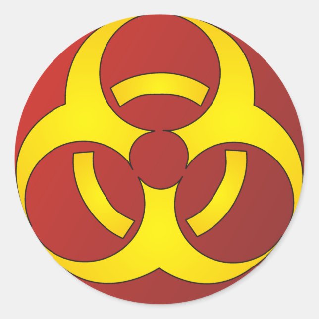 Bio-Hazard Warning Classic Round Sticker (Front)