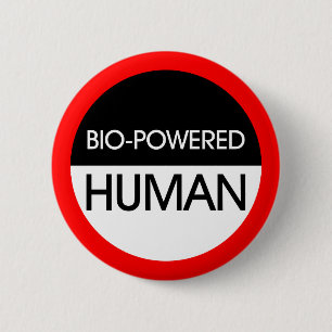 Bio-Powered Human 2 Inch Round Button