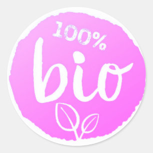 Bio Purple Classic Round Sticker