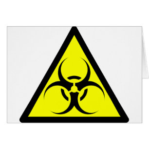 Bio risque ou jaune de avertissement de symbole de