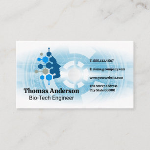 Bio Tech Logo   Engineer Business Card