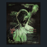 Bio-Waste - Techno-Dystopian Streetwear Design Poster<br><div class="desc">At the heart of the design, a gas-masked figure stands amidst in a charred, barren wasteland, where humanity’s fingerprints are burned into the soil. A glitch up error window flickering in the toxic night, half-covered in mutated grass, rusted trash, and skeletal remains; displaying cryptic error messages and biohazard warnings, like...</div>