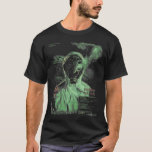Bio-Waste - Techno-Dystopian Streetwear Design T-Shirt<br><div class="desc">At the heart of the design, a gas-masked figure stands amidst in a charred, barren wasteland, where humanity’s fingerprints are burned into the soil. A glitch up error window flickering in the toxic night, half-covered in mutated grass, rusted trash, and skeletal remains; displaying cryptic error messages and biohazard warnings, like...</div>