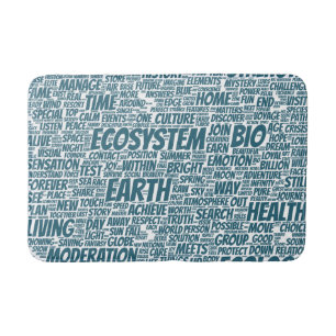 Bio Word Cloud Text Model Biodiversity Bath Mat
