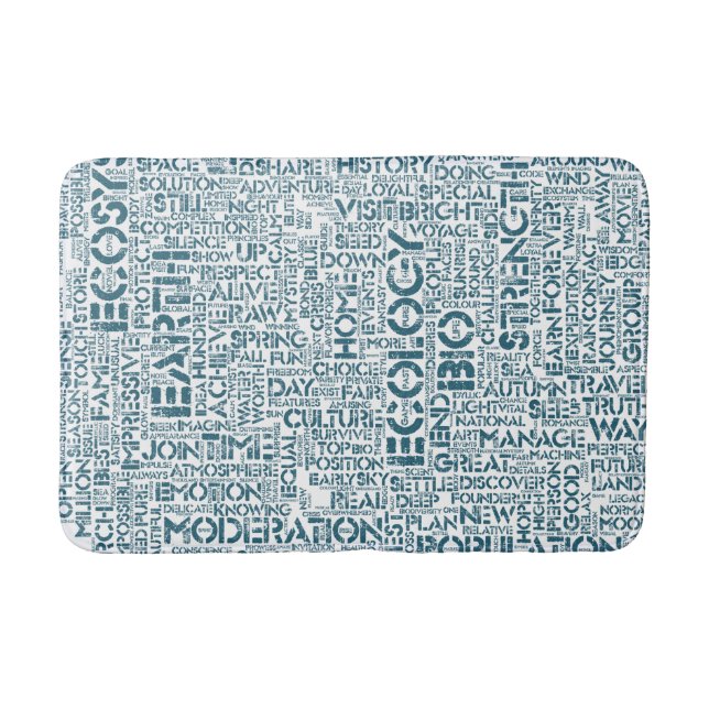 Bio Word Cloud Text Reason Biodiversity Bath Mat (Front)