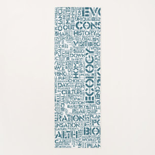 Bio Word Cloud Text Reason Biodiversity Yoga Mat